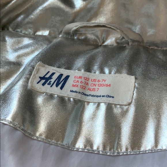 H&M Silver Jacket with Hood size US 6-7 - Picture 4 of 10